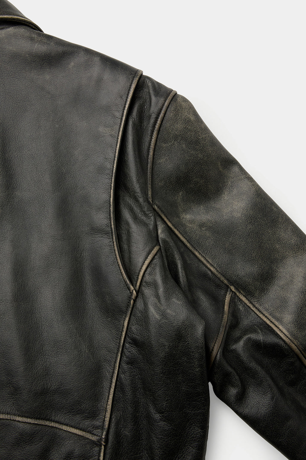 Coor - Cow Washed Biker Leather Jacket (Washed Black) product image 6 | TRAB K-Fashion Australia