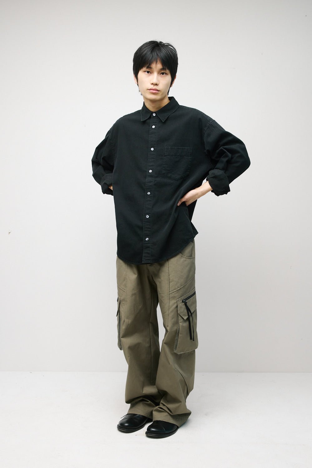 Hatchingroom - Over Denim Shirt (Jet Black) product image 8 | TRAB K-Fashion Australia
