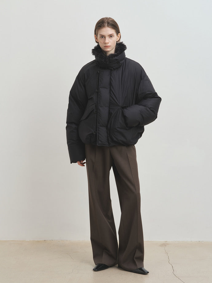Tonywack - Shearling Collar Puffer Blouson (Black) product image 1 | TRAB K-Fashion Australia