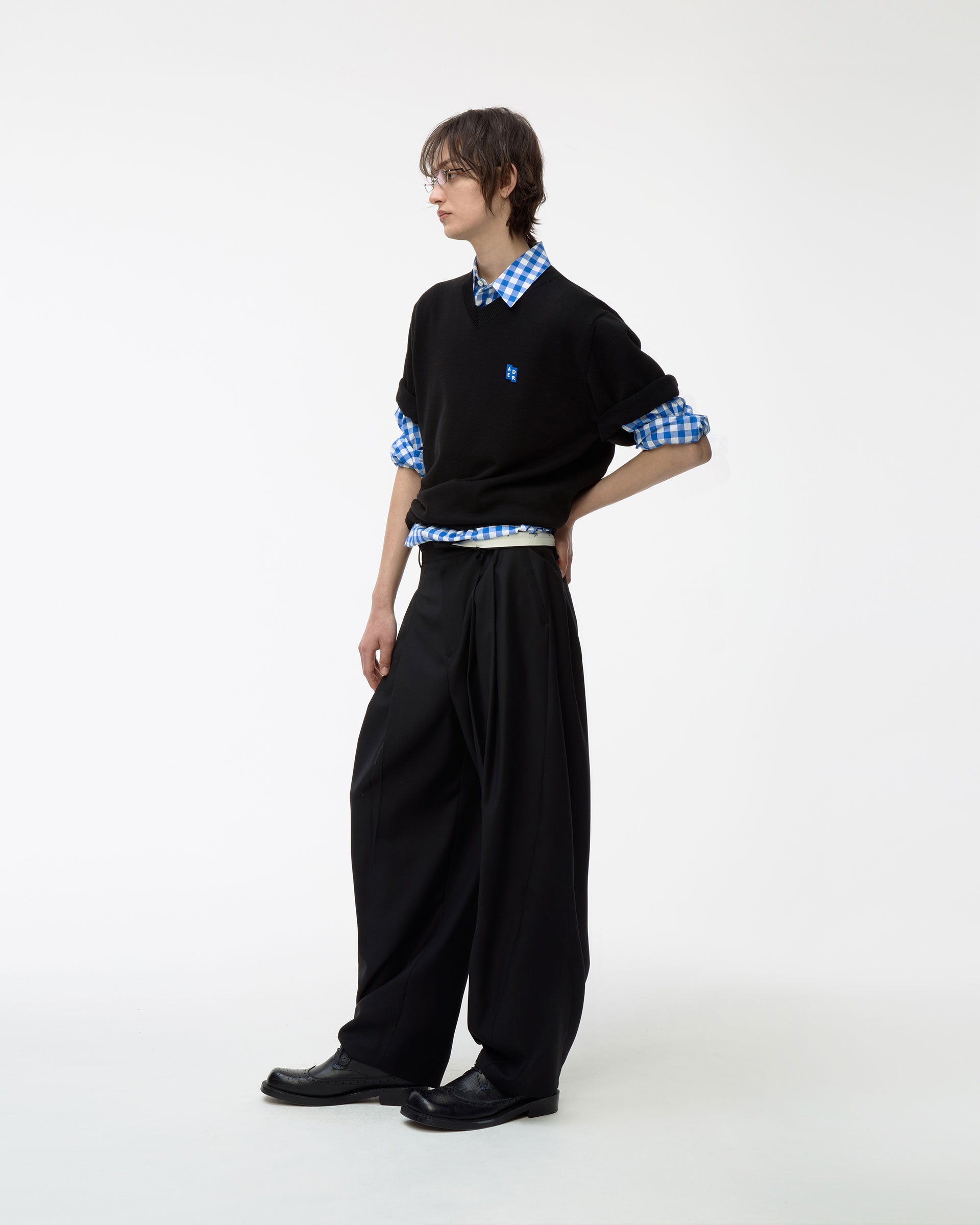 Ader Error - Sig; BL Tag half sleeve knit 02 (Noir) product image 2 | TRAB K-Fashion Australia