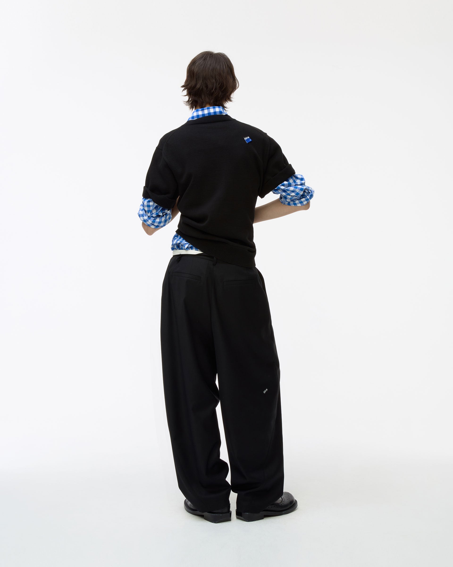 Ader Error - Sig; BL Tag half sleeve knit 02 (Noir) product image 3 | TRAB K-Fashion Australia