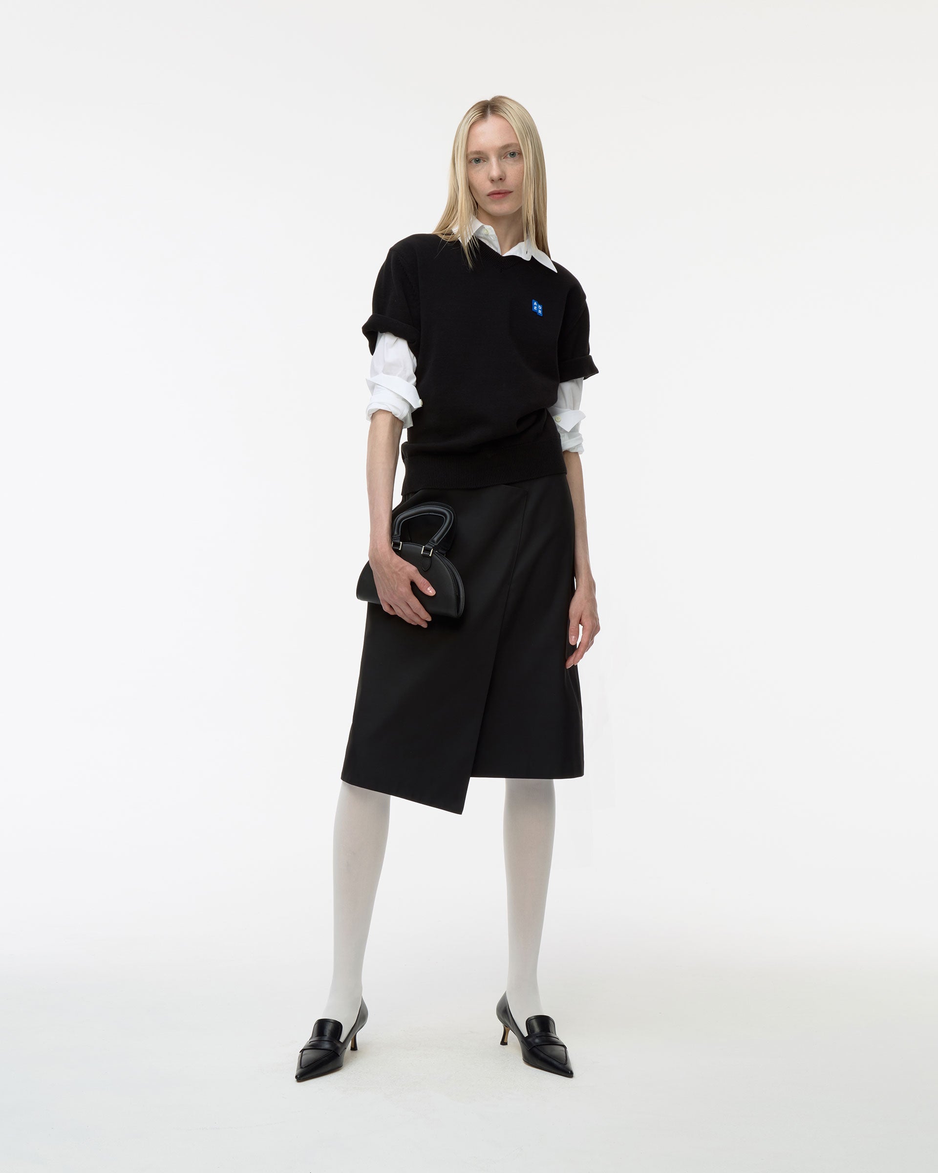 Ader Error - Sig; BL Tag half sleeve knit 02 (Noir) product image 1 | TRAB K-Fashion Australia