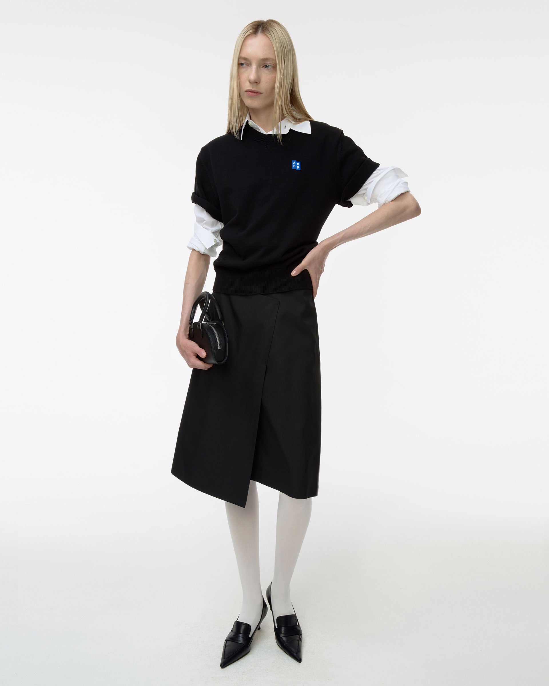 Ader Error - Sig; BL Tag half sleeve knit 02 (Noir) product image 3 | TRAB K-Fashion Australia