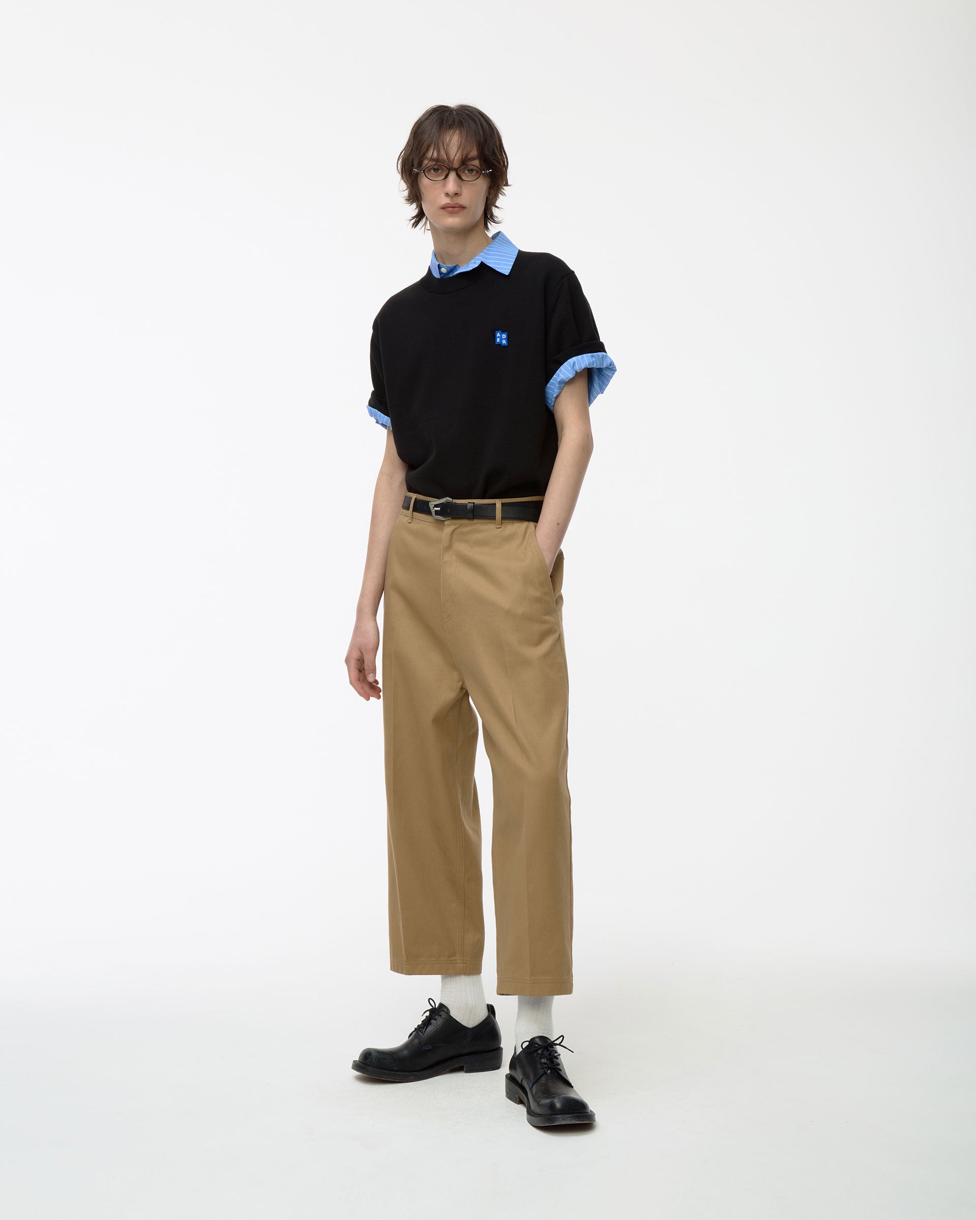 Ader Error - Sig; BL Tag half sleeve knit 01 (Noir) product image 1 | TRAB K-Fashion Australia