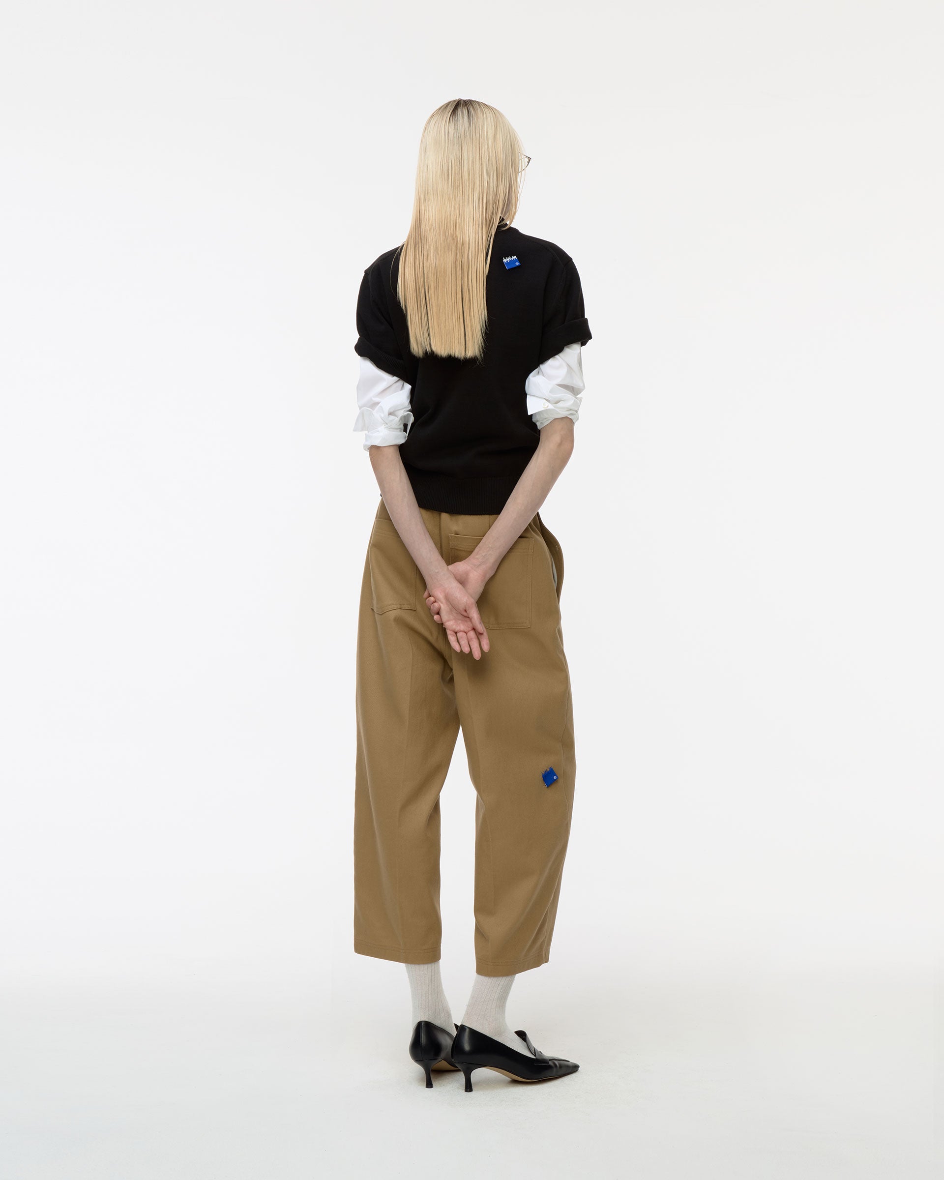Ader Error - Sig; BL Tag half sleeve knit 01 (Noir) product image 2 | TRAB K-Fashion Australia