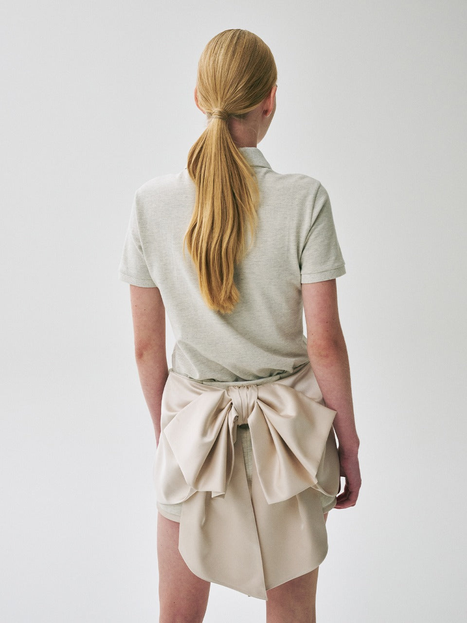 Mardi Mercredi - Ribbon Shorts (Oatmeal) product image 1 | TRAB K-Fashion Australia