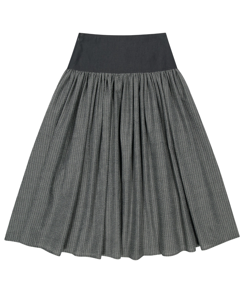 Coyseio - Double Button Stripe Skirt (Black) product image 15 | TRAB K-Fashion Australia