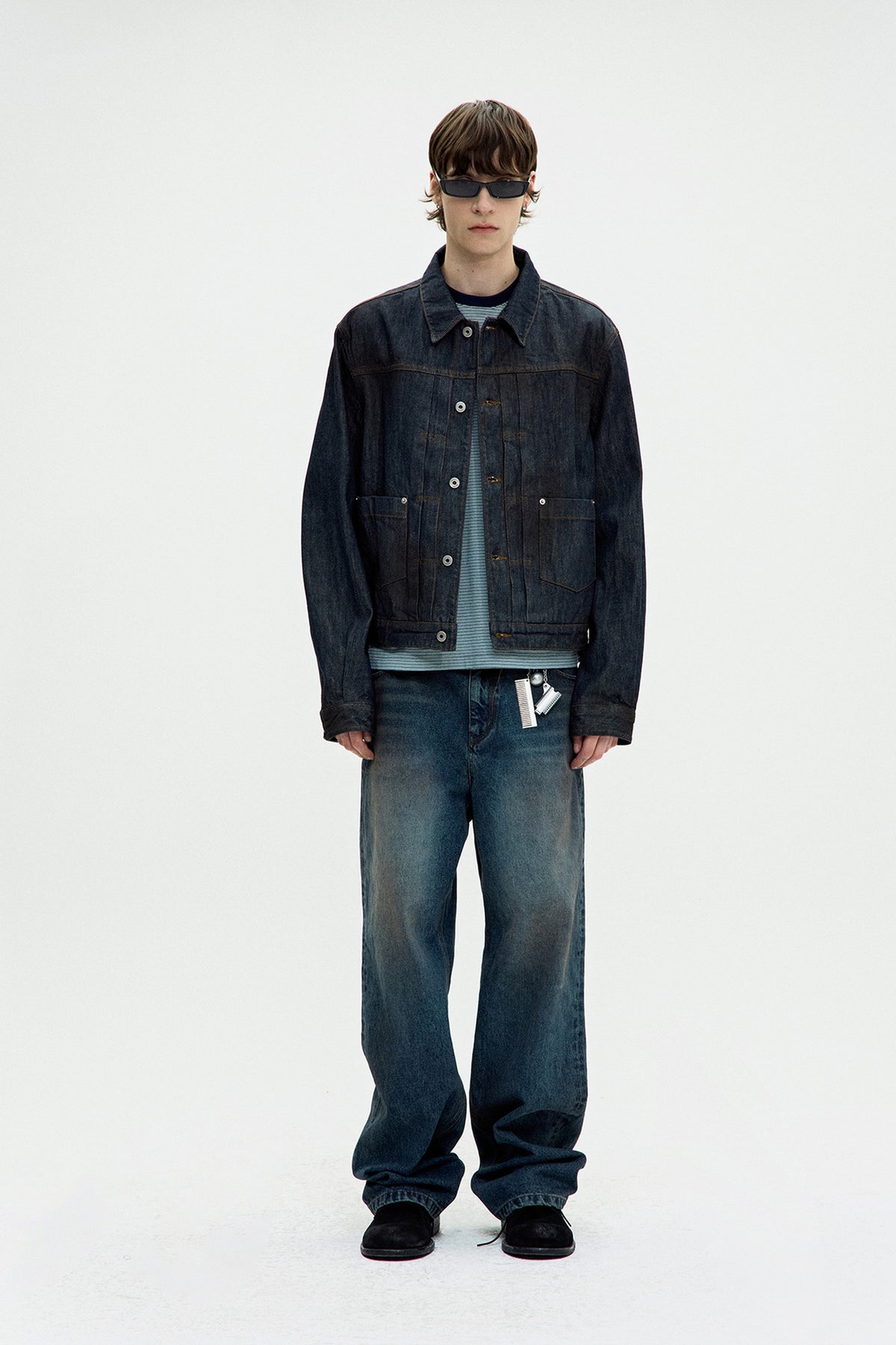 Coor - Type 2 Dirty Washed Trucker Jacket (Indigo) product image 2 | TRAB K-Fashion Australia