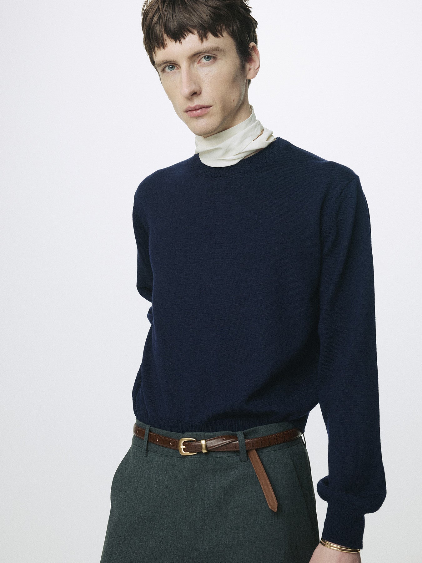 Tonywack - Spring Wool Crew Neck Knit (Dark Navy) product image 7 | TRAB K-Fashion Australia