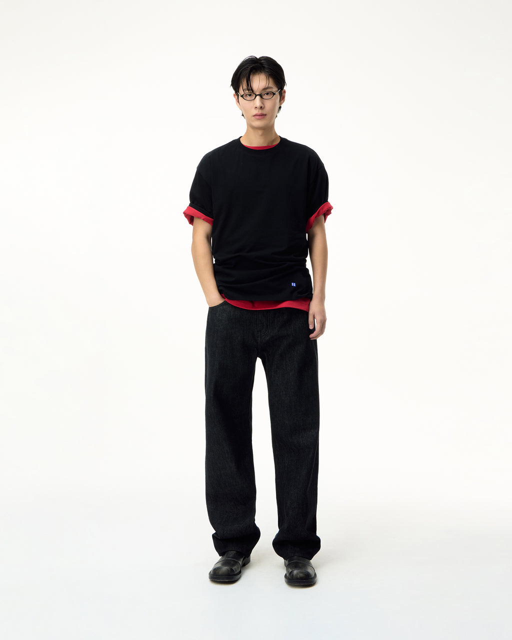 Ader Error - Semiover fit 3 PACK T002 (Noir) product image 1 | TRAB K-Fashion Australia