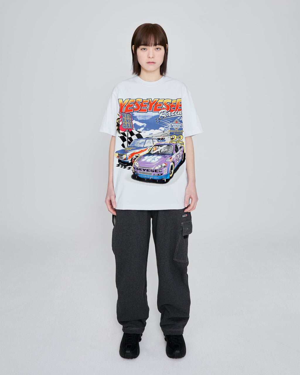 yeseyesee - Racing Tee (White) product image 10 | TRAB K-Fashion Australia