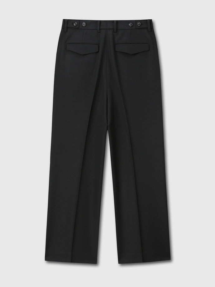 Tonywack - Wool Twill Pleated Tailored Trousers (Black) product image 8 | TRAB K-Fashion Australia
