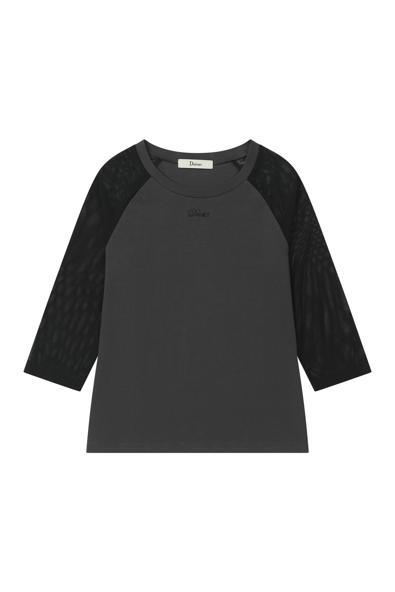 Deinet - Mesh Contrast Raglan Half Sleeve (Charcoal) product image 7 | TRAB K-Fashion Australia