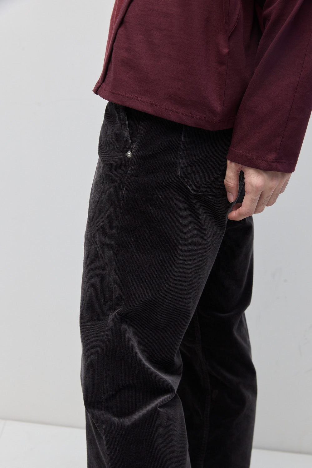 Hatchingroom - Flare Pants Corduroy (Washed Purple Charcoal) product image 15 | TRAB K-Fashion Australia