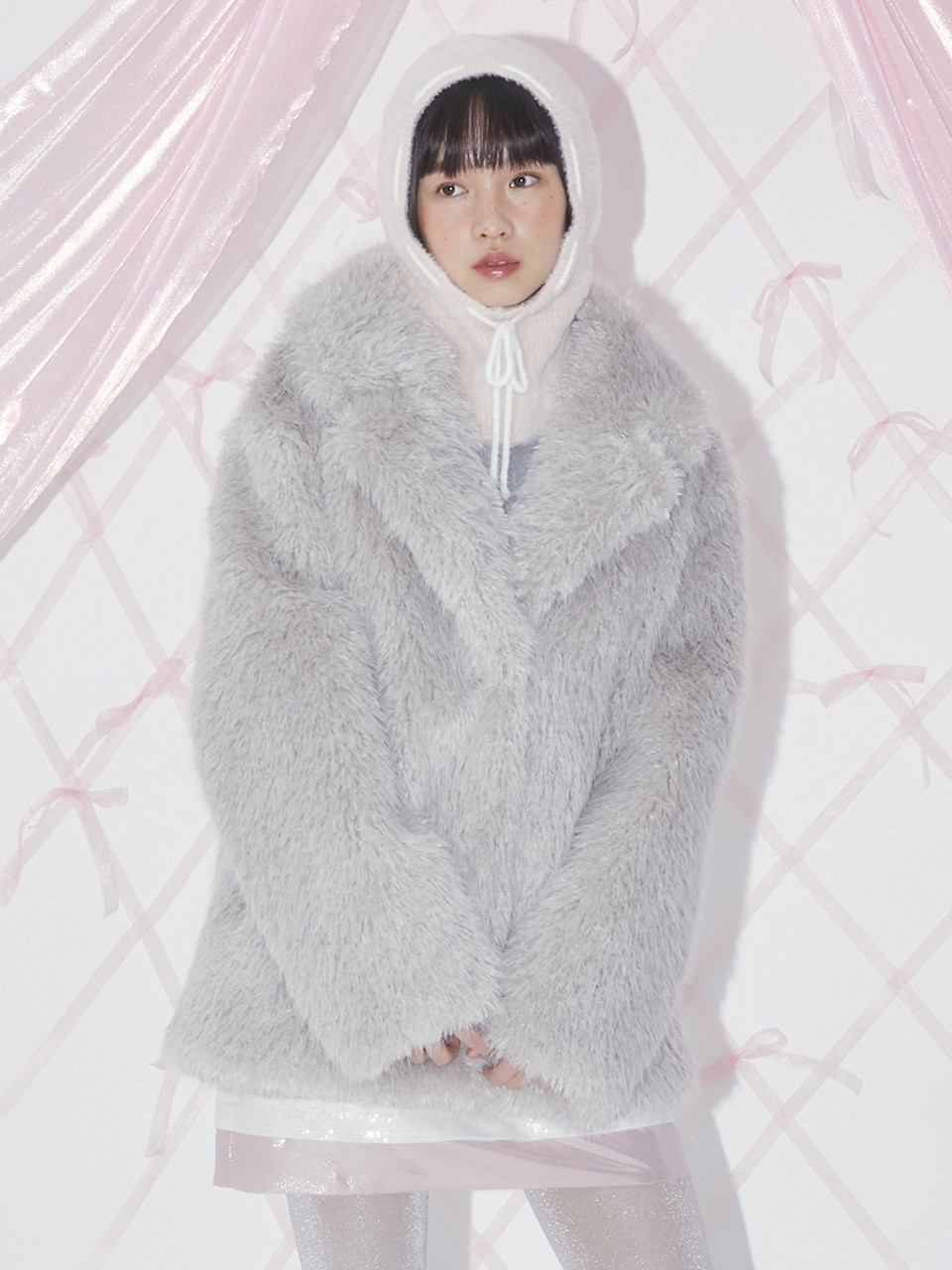 Margarin Fingers - Grace Fur Jacket (Grey) product image 1 | TRAB K-Fashion Australia