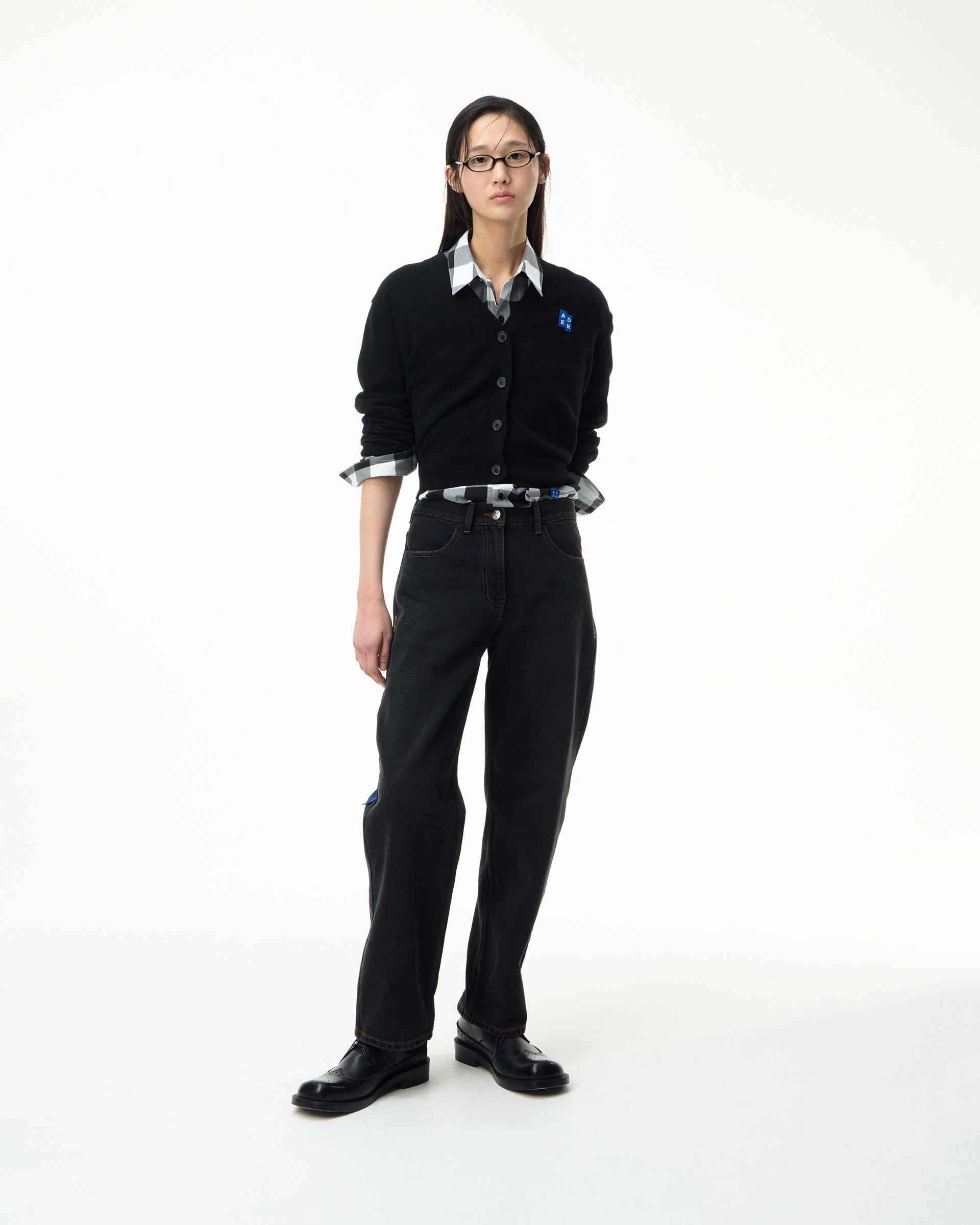 Ader Error - Sig; SV Tag jeans 01 (Noir) product image 1 | TRAB K-Fashion Australia