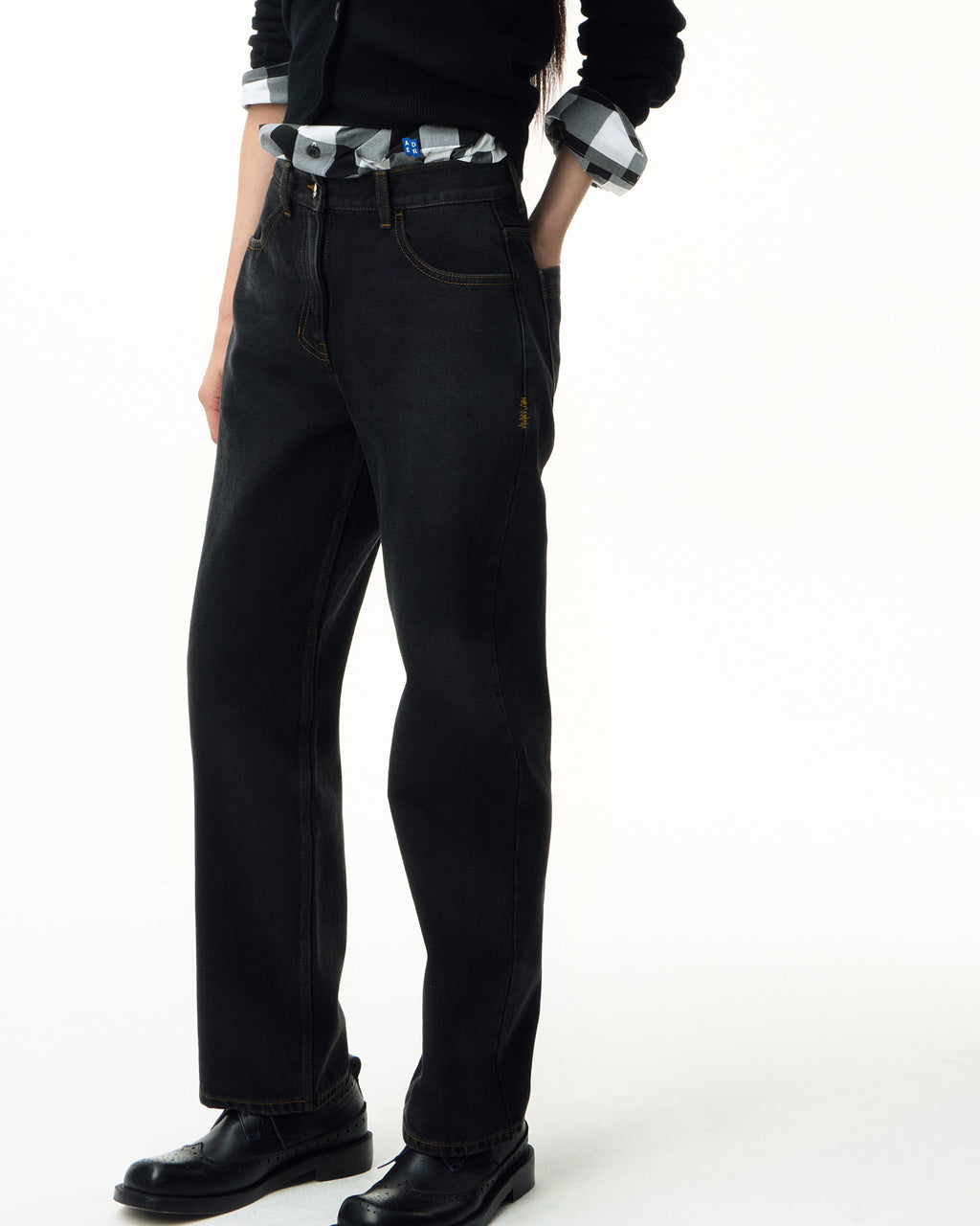 Ader Error - Sig; SV Tag jeans 01 (Noir) product image 3 | TRAB K-Fashion Australia