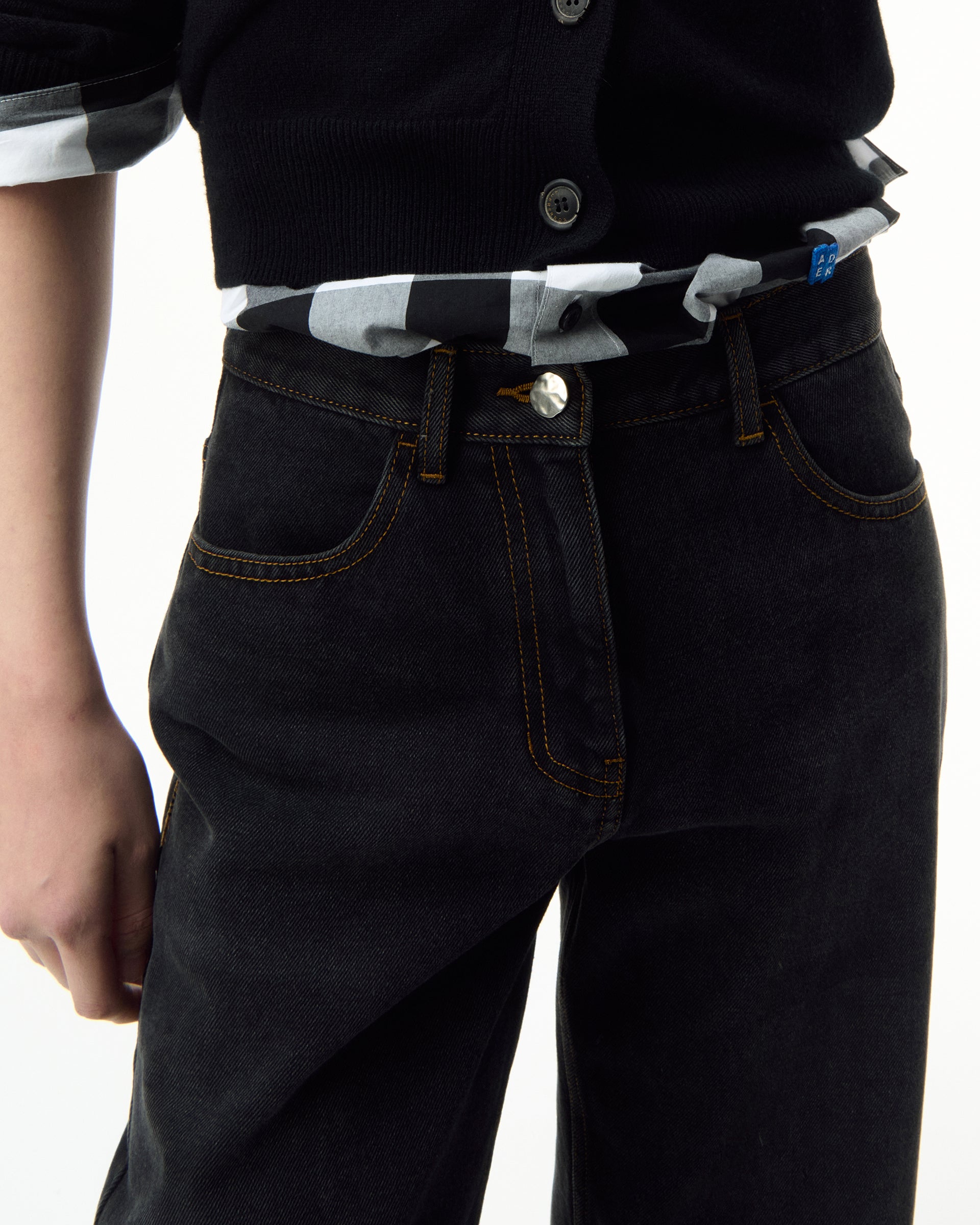 Ader Error - Sig; SV Tag jeans 01 (Noir) product image 4 | TRAB K-Fashion Australia