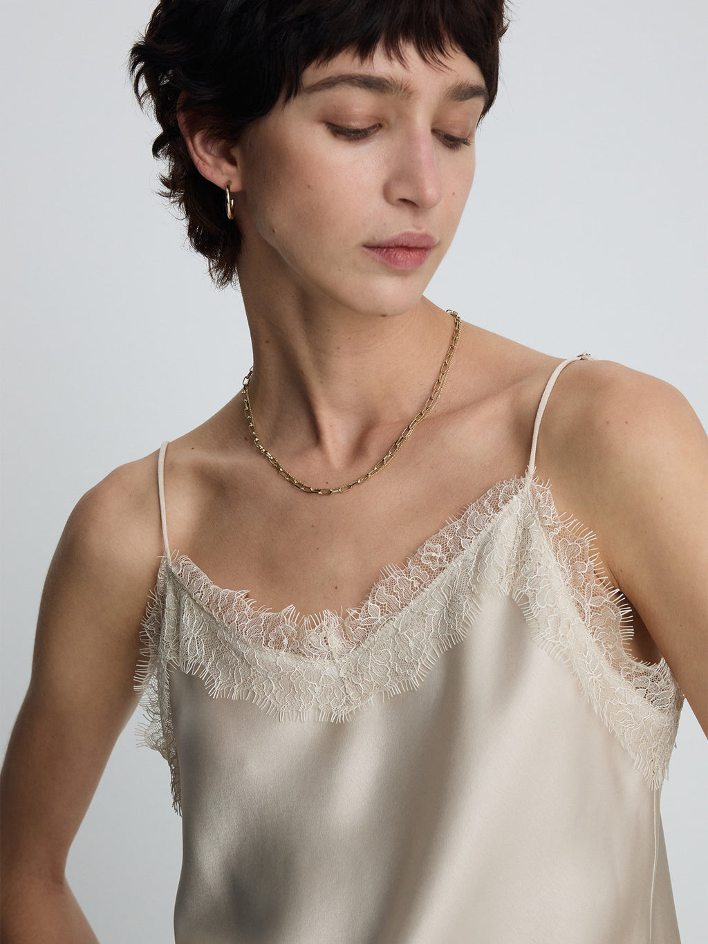 Tonywack - Satin Lace Camisole (Beige) product image 10 | TRAB K-Fashion Australia