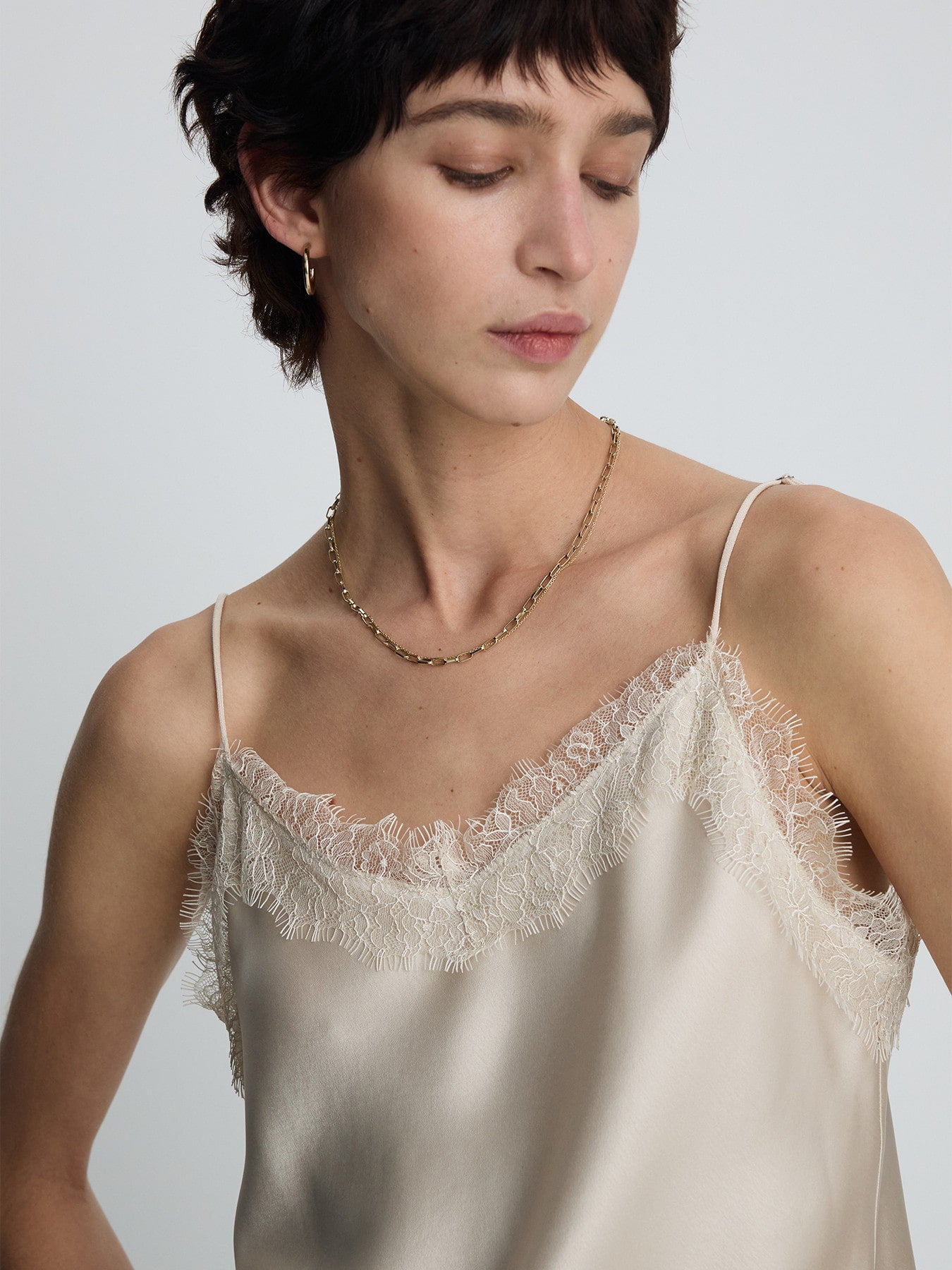 Tonywack - Satin Lace Camisole (Beige) product image 10 | TRAB K-Fashion Australia