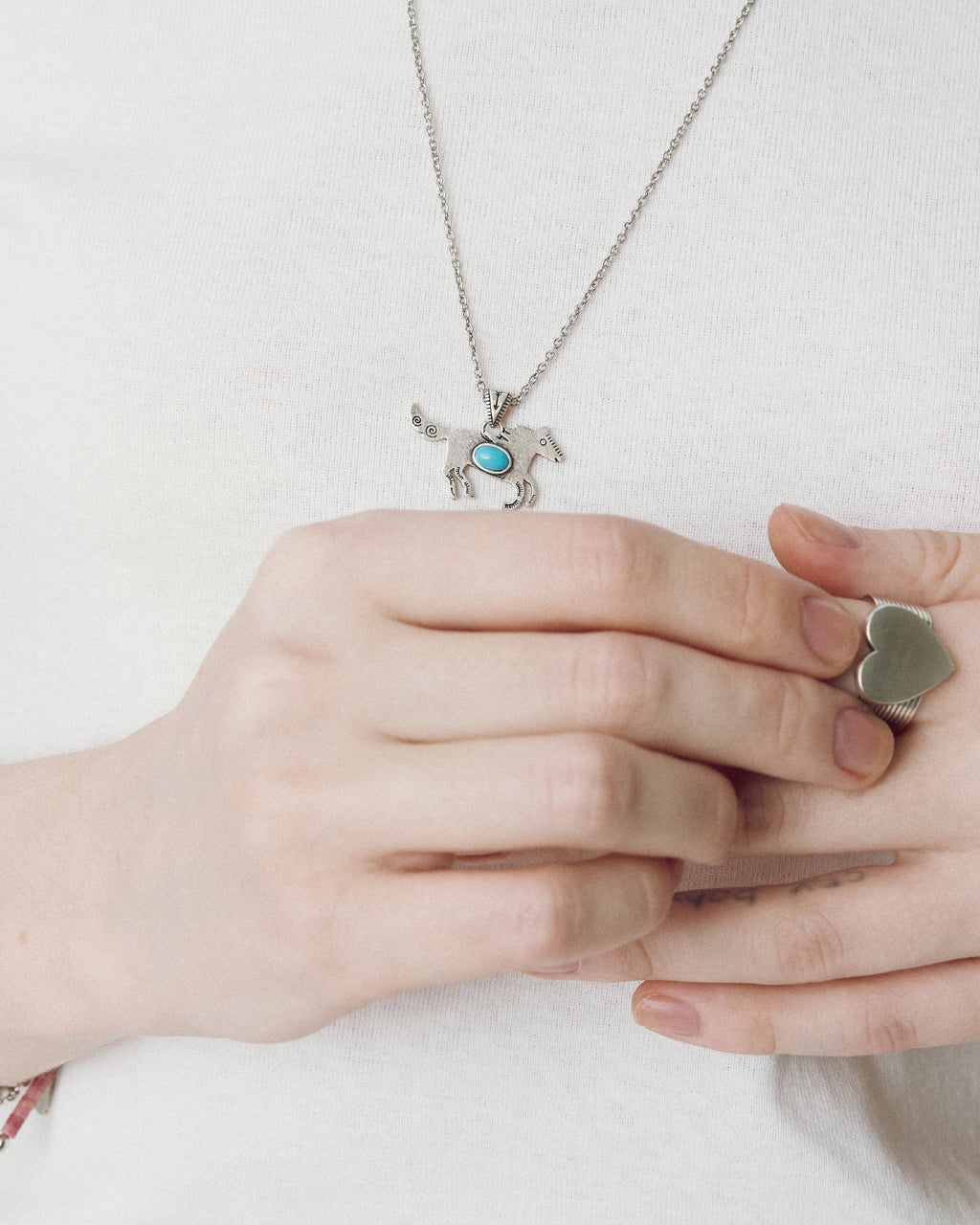Numbering - Horse Turquoise Pendant Necklace #6763 product image 2 | TRAB K-Fashion Australia