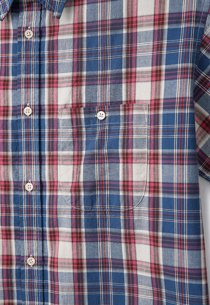 Art if acts - Two Pocket Check Shirt (Blue/Pink) product image 12 | TRAB K-Fashion Australia