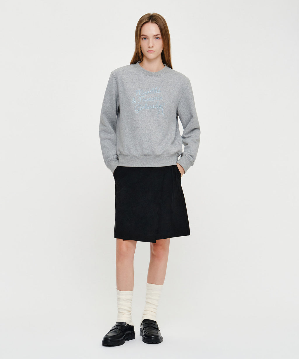 Marithe & Francois Girbaud - Ribbon Graphic Sweatshirt (brushed) (Heather Gray) product image 4 | TRAB K-Fashion Australia