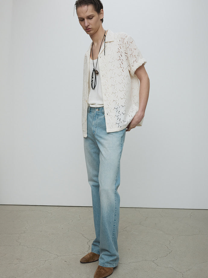 Tonywack - Crocheted Cotton Lace Shirt (Ivory) product image 4 | TRAB K-Fashion Australia