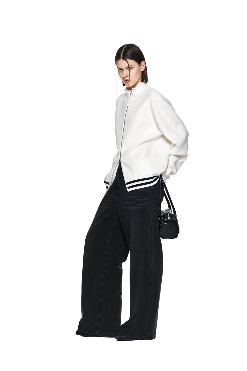 Matin Kim - Spell Point Stripe Knit Cardigan (Ivory) product image 10 | TRAB K-Fashion Australia