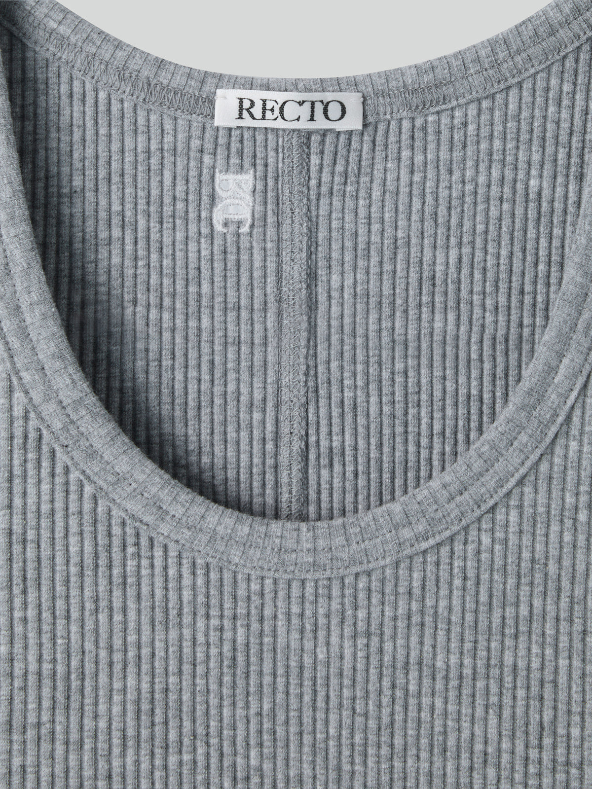 Recto - Ribbed Tank Top (Melange Grey) product image 3 | TRAB K-Fashion Australia