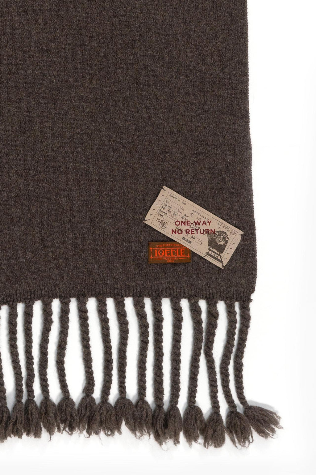 Ioedle - Handmade Fringe Muffler Bound For Seoul (Brown) product image 3 | TRAB K-Fashion Australia