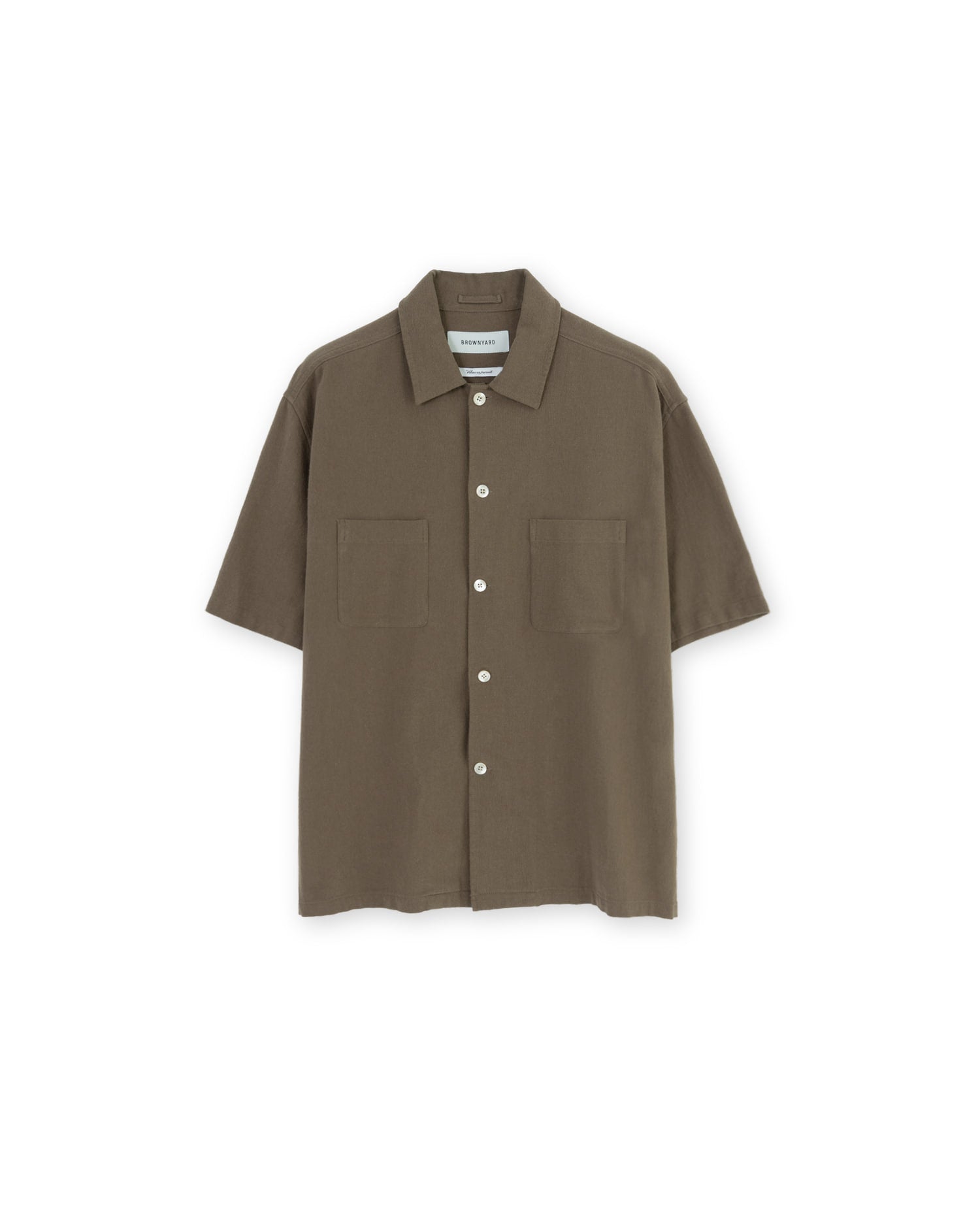 Brownyard - Open Collar Half Shirt (Mocha) product image 3 | TRAB K-Fashion Australia
