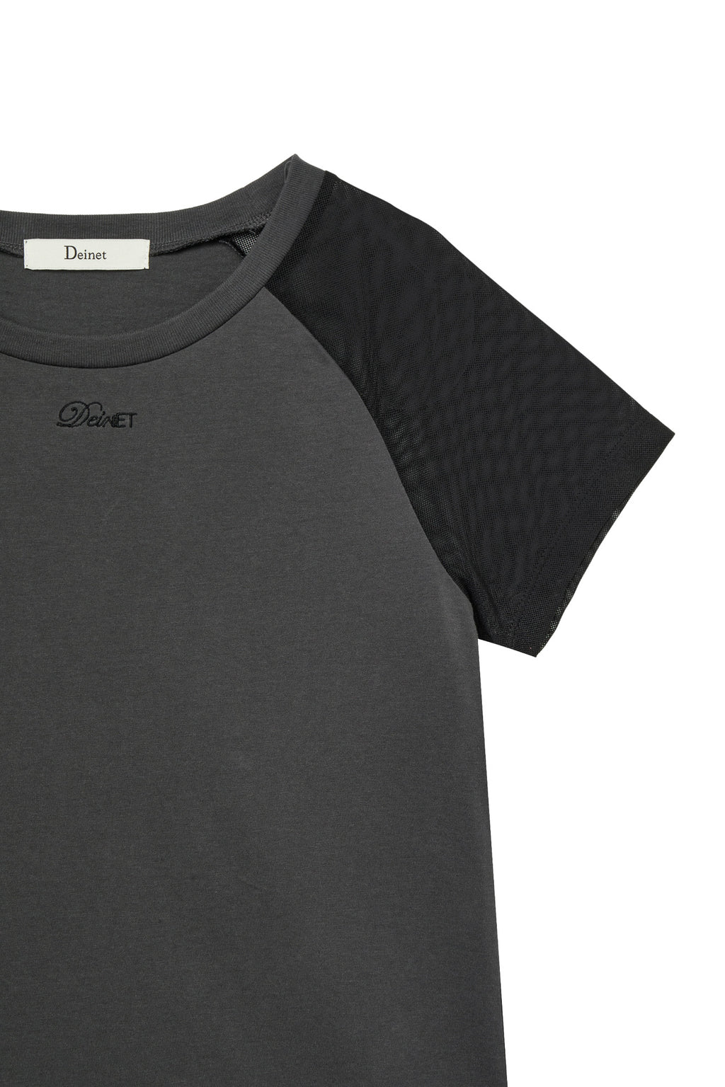 Deinet - Mesh Contrast Raglan T-Shirt (Charcoal) product image 4 | TRAB K-Fashion Australia