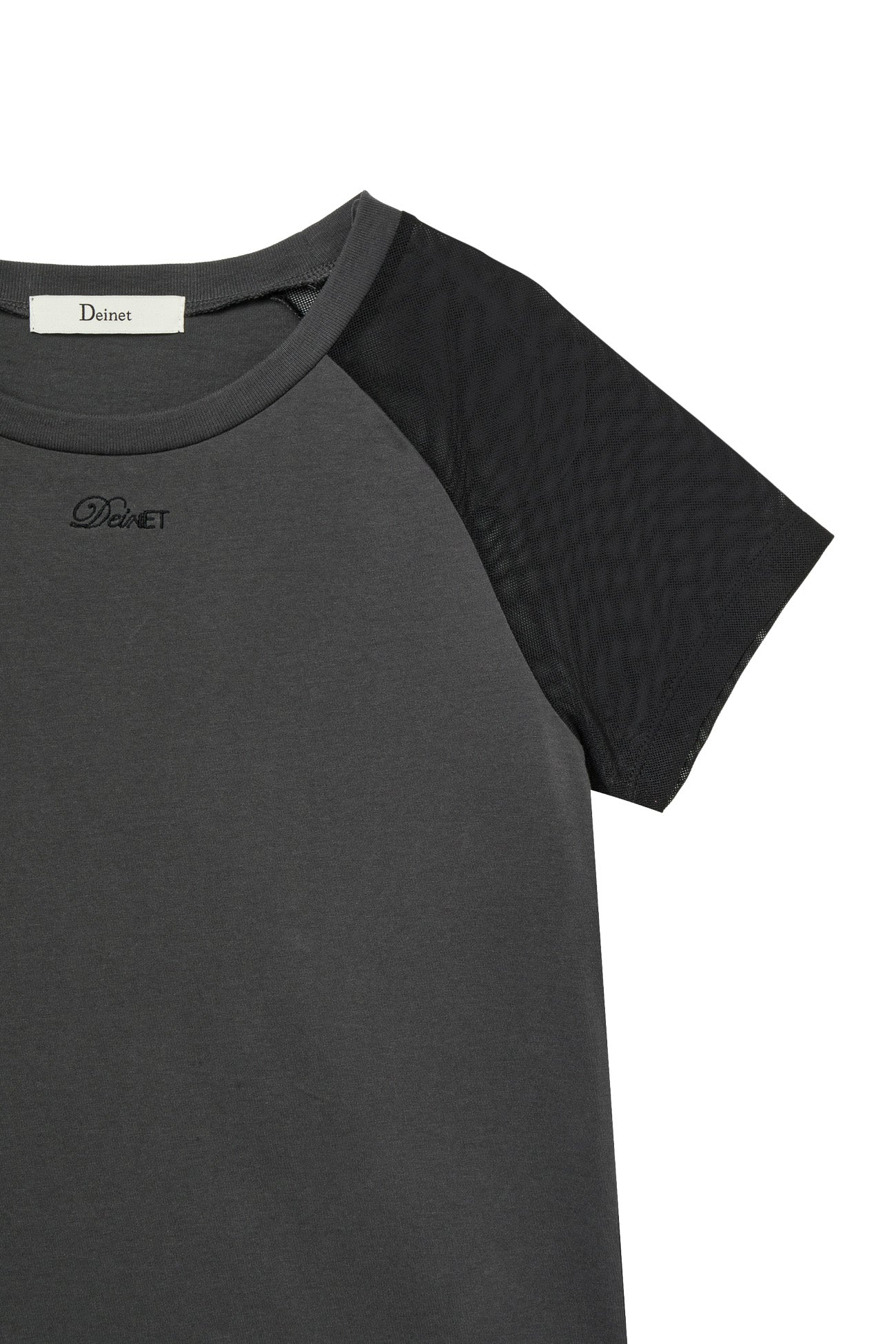 Deinet - Mesh Contrast Raglan T-Shirt (Charcoal) product image 4 | TRAB K-Fashion Australia
