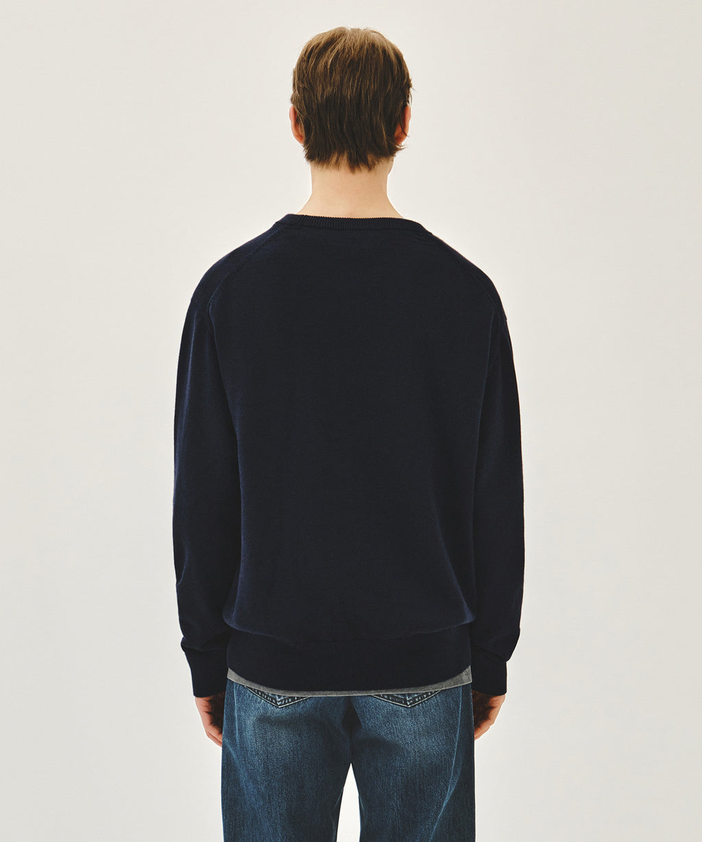Marithe & Francois Girbaud - Classic Logo Knit Pullover (Navy) product image 3 | TRAB K-Fashion Australia