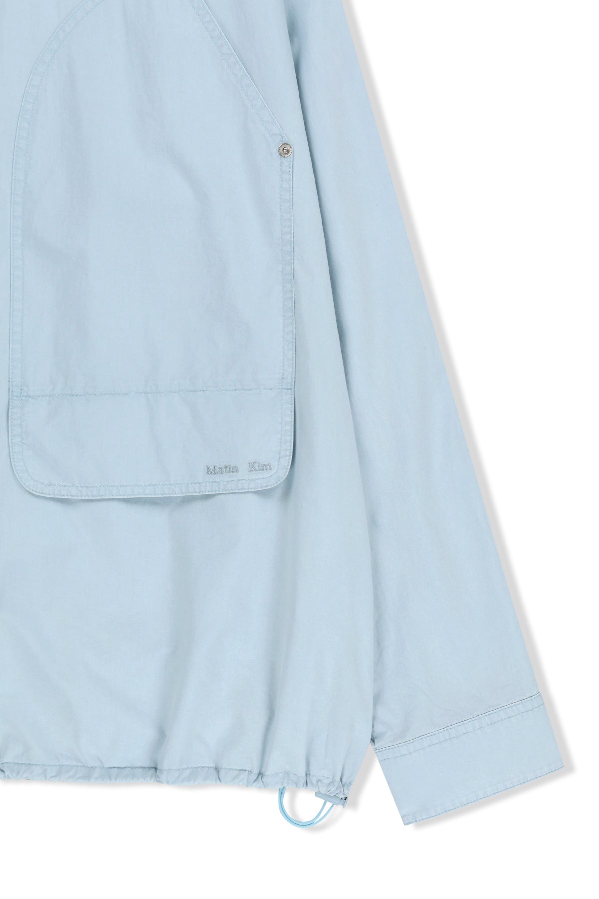 Matin Kim - Washed Cotton Drawstring Shirt (Sky) product image 4 | TRAB K-Fashion Australia