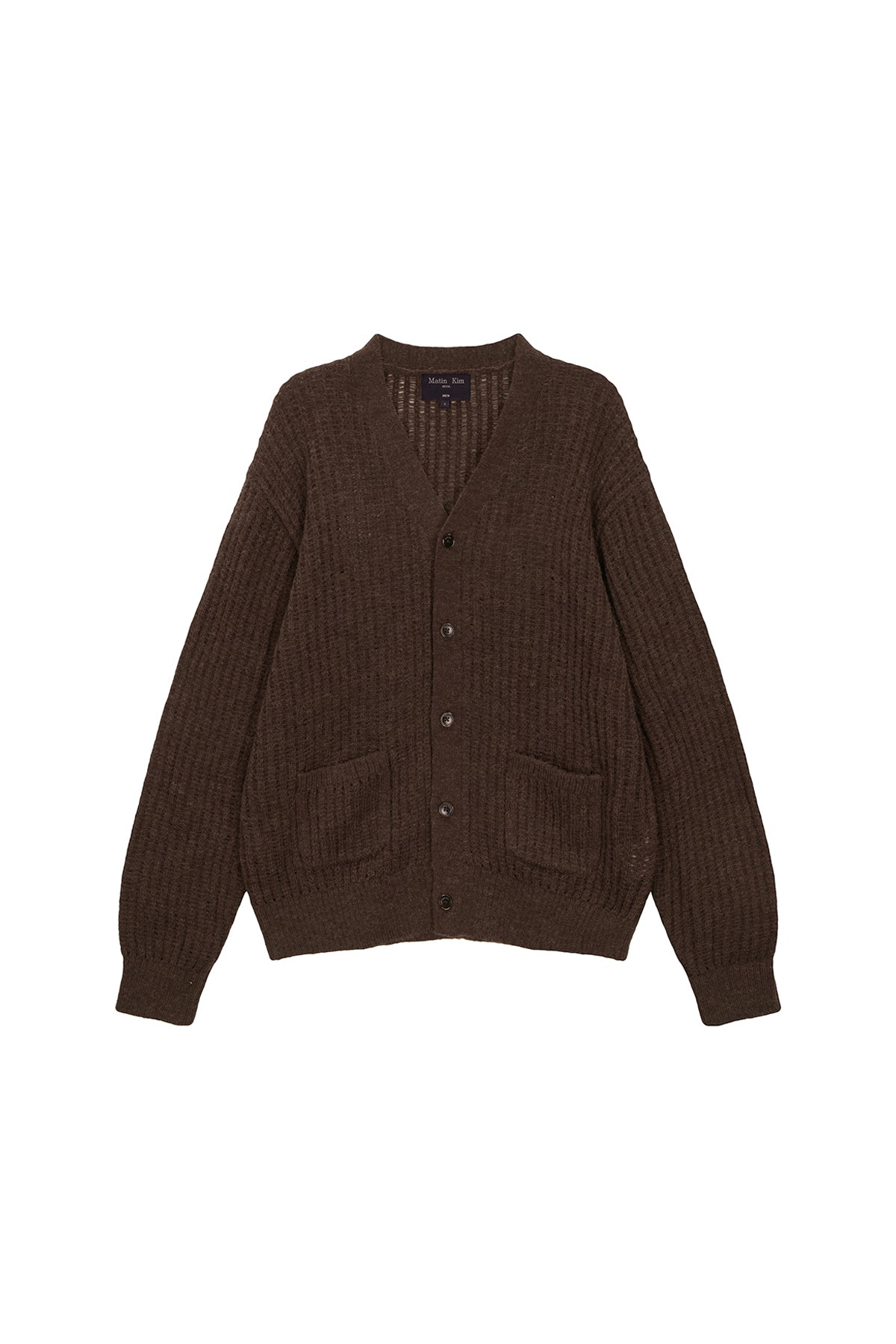 Matin Kim - Hairy Crochet Cardigan (Brown) product image 1 | TRAB K-Fashion Australia