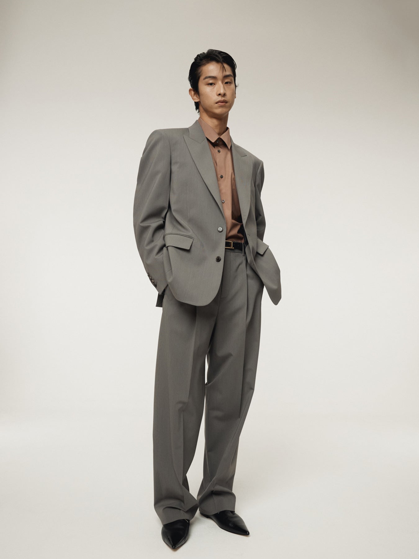 Recto - Structured Single Suit Jacket (Midnight Grey) product image 6 | TRAB K-Fashion Australia