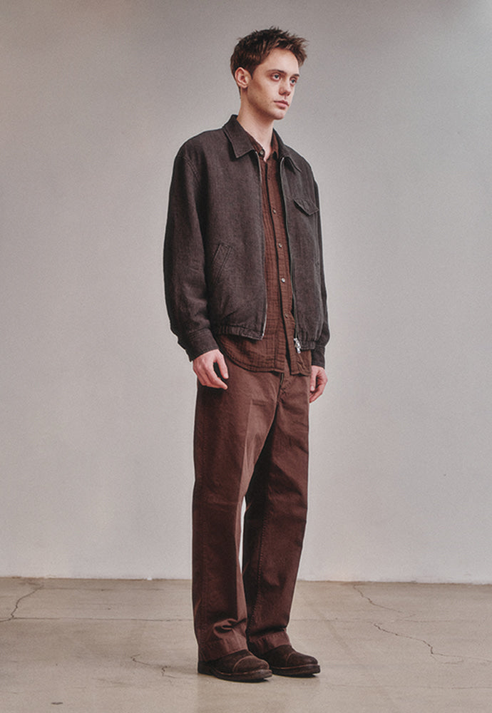 Art if acts - Linen Pocket Blouson (Wood) product image 5 | TRAB K-Fashion Australia