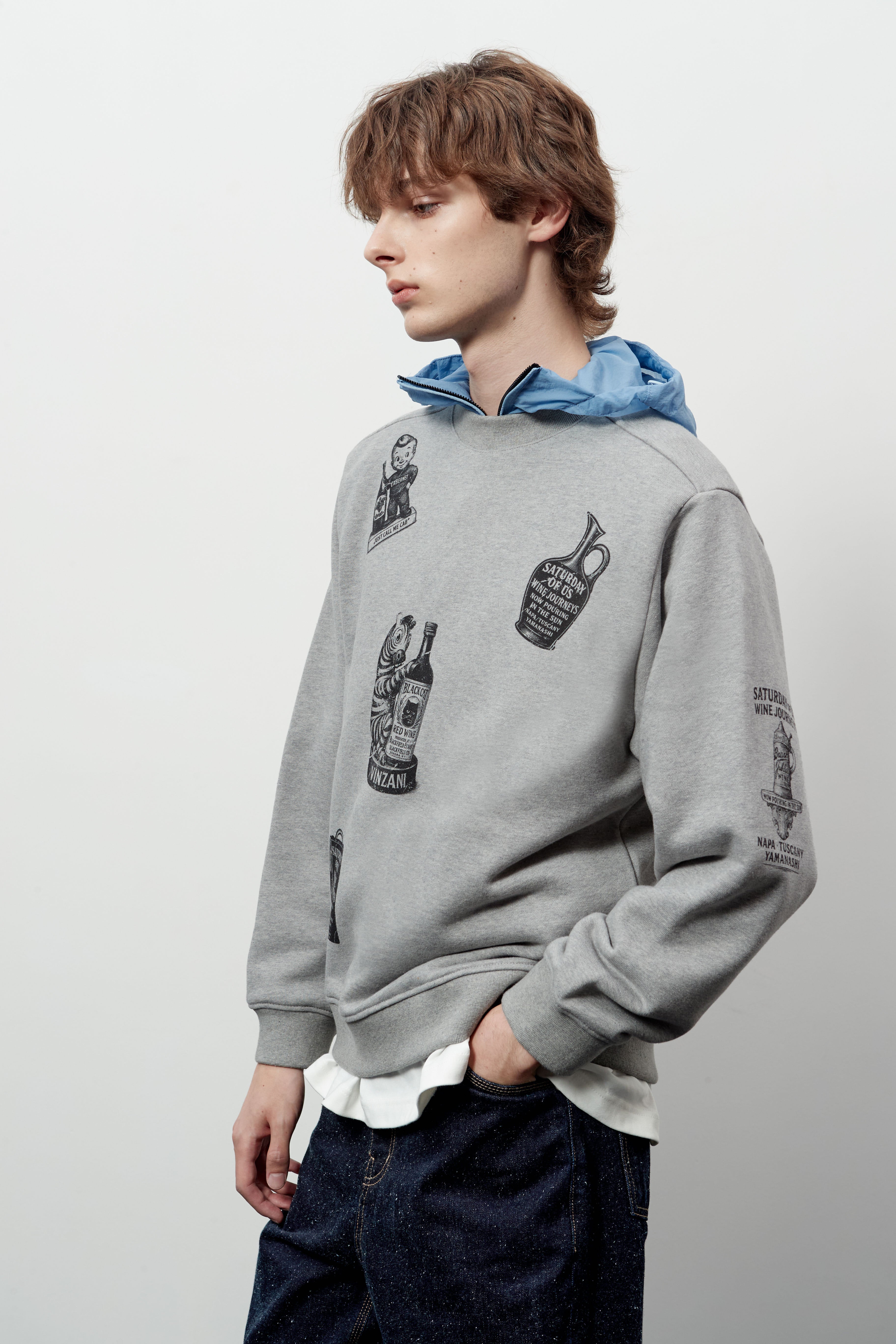 Stu - Printing Sweatshirt Melange (Grey) product image 15 | TRAB K-Fashion Australia