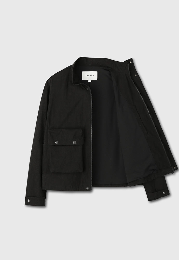 Tonywack - Washed C/P Utility Pocket Zip Jacket (Matt Black) product image 8 | TRAB K-Fashion Australia