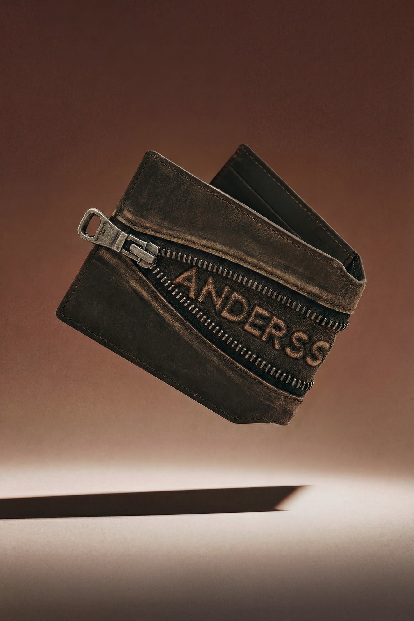 Andersson Bell - Brown Leather Zip Wallet (Brown) product image 1 | TRAB K-Fashion Australia
