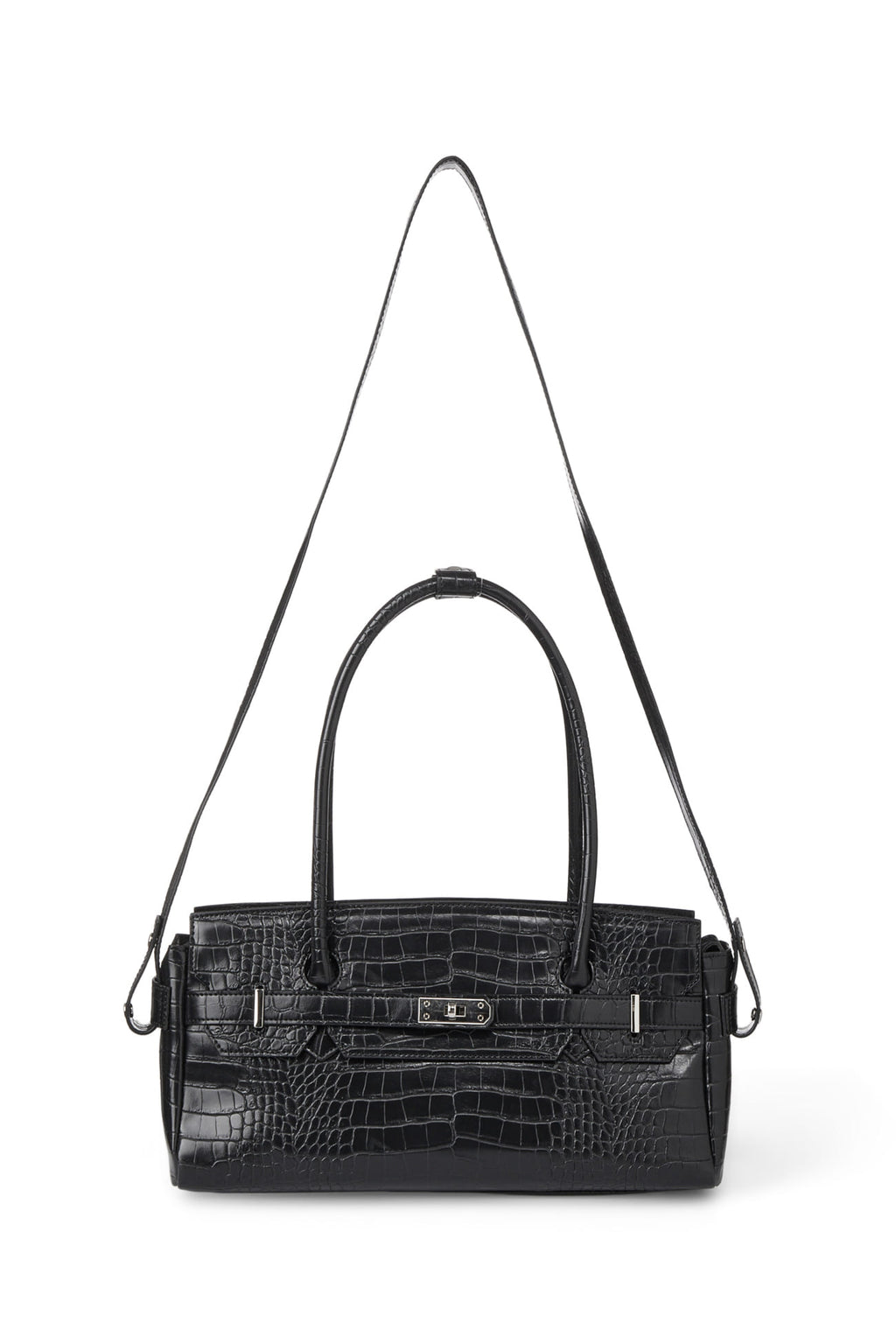Deinet - Crocodile Pattern Two-Way Bag (Black) product image 4 | TRAB K-Fashion Australia
