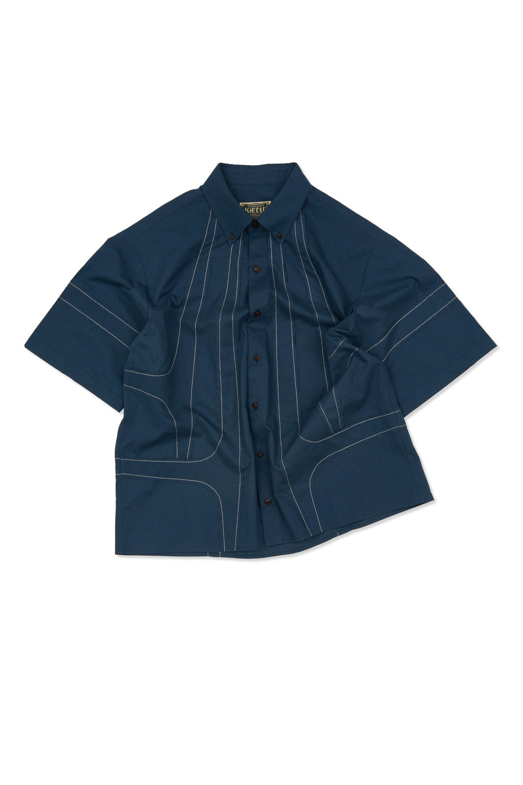 Ioedle - Streamline Short Sleeve Shirt (Navy) product image 2 | TRAB K-Fashion Australia