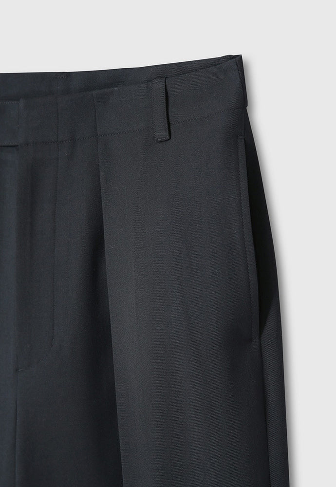 Tonywack - Wool Twill Pleated Wide Trousers (Carbon Grey) product image 10 | TRAB K-Fashion Australia
