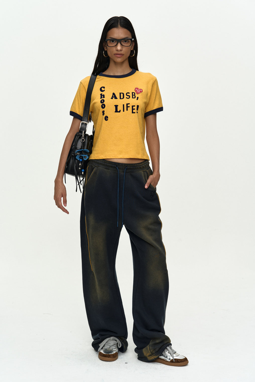 Andersson Bell - (essential) Adsb Flocking Baby Ringer T-Shirt (Essential) product image 2 | TRAB K-Fashion Australia