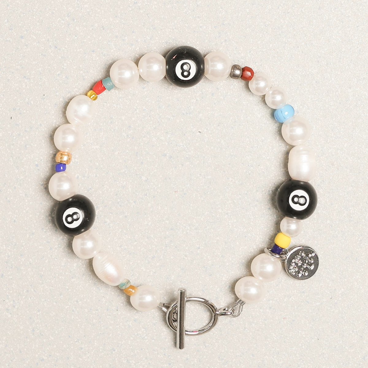 Towtow Archive - Boys Pearl Bracelet (Black & White) product image 2 | TRAB K-Fashion Australia