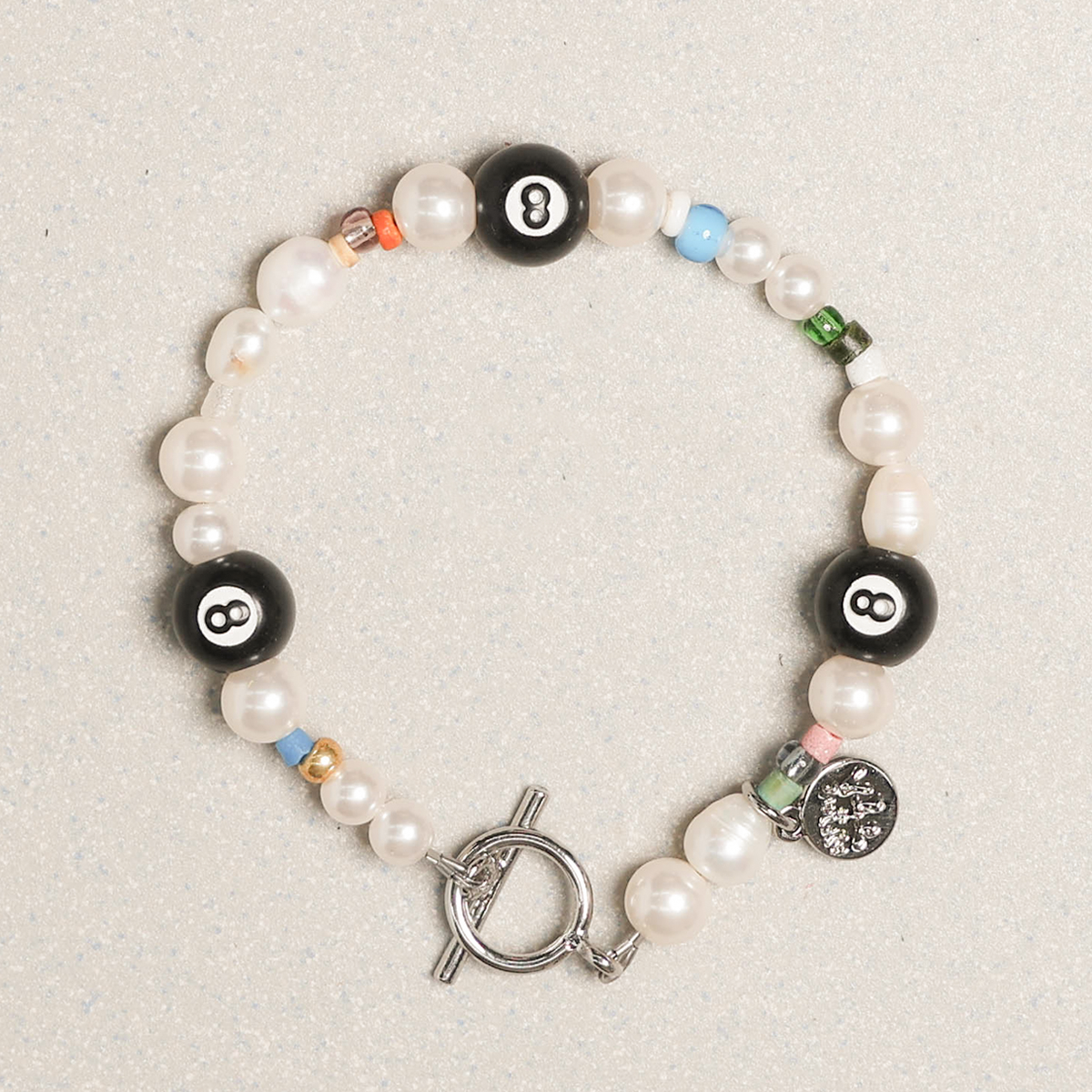 Towtow Archive - Boys Pearl Bracelet (Black & White) product image 4 | TRAB K-Fashion Australia