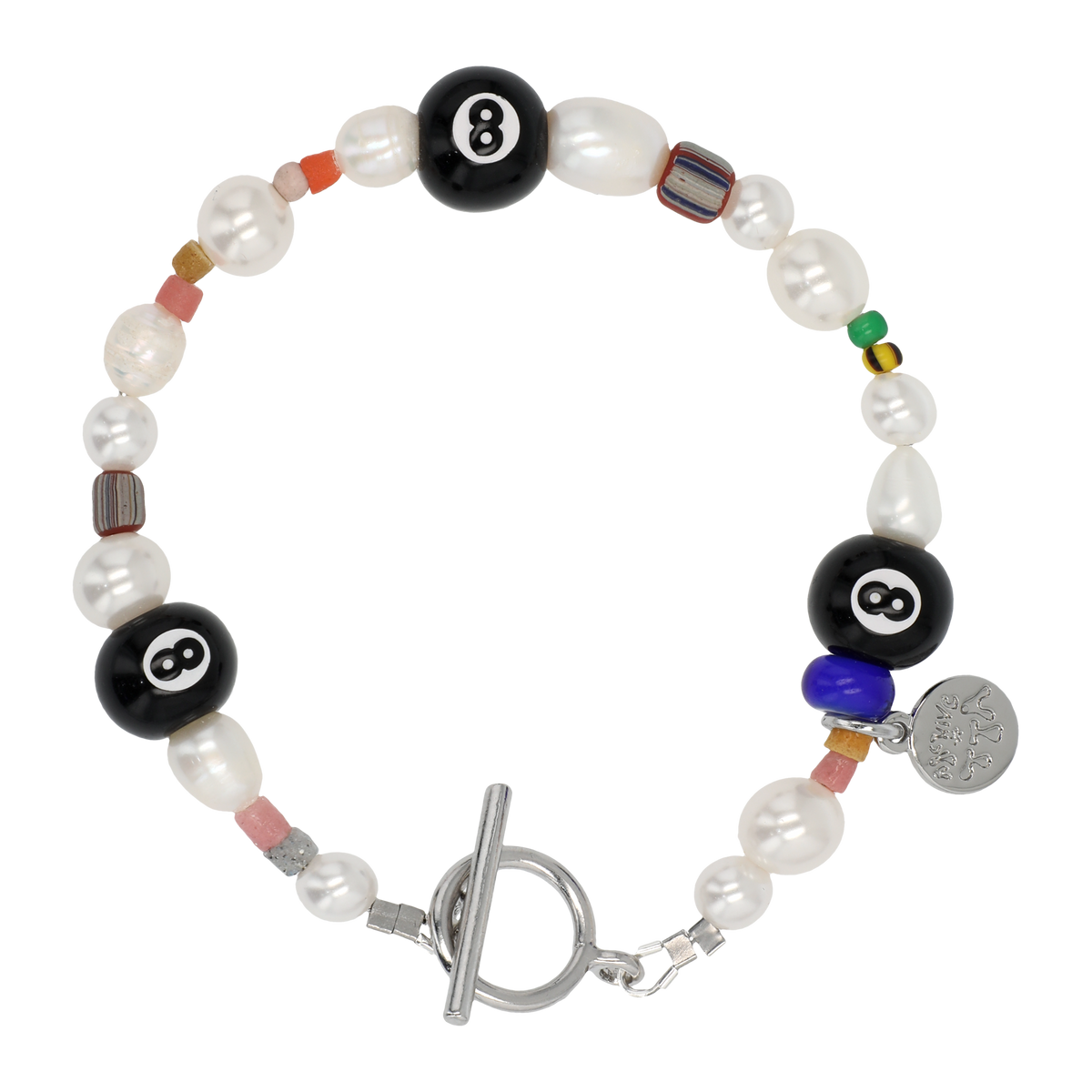 Towtow Archive - Boys Pearl Bracelet (Black & White) product image 5 | TRAB K-Fashion Australia