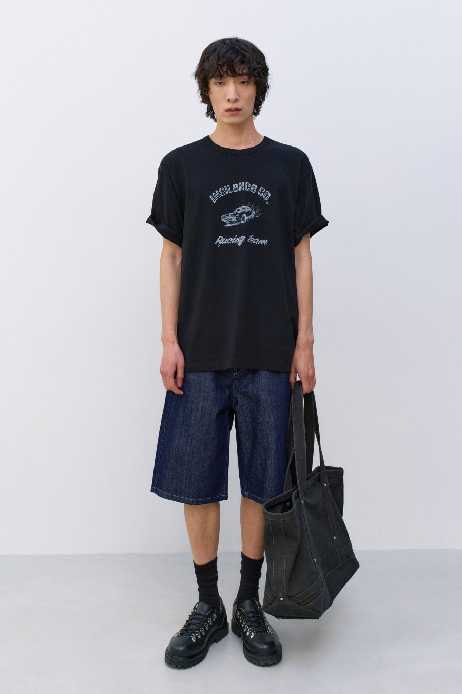 Insilence - Challenger Graphic T-shirt (Washed Black) product image 1 | TRAB K-Fashion Australia